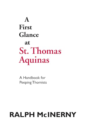A First Glance at St. Thomas Aquinas book image