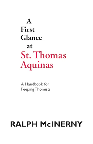 A First Glance at St. Thomas Aquinas